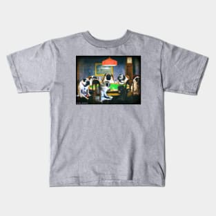 Pugs playing poker Kids T-Shirt